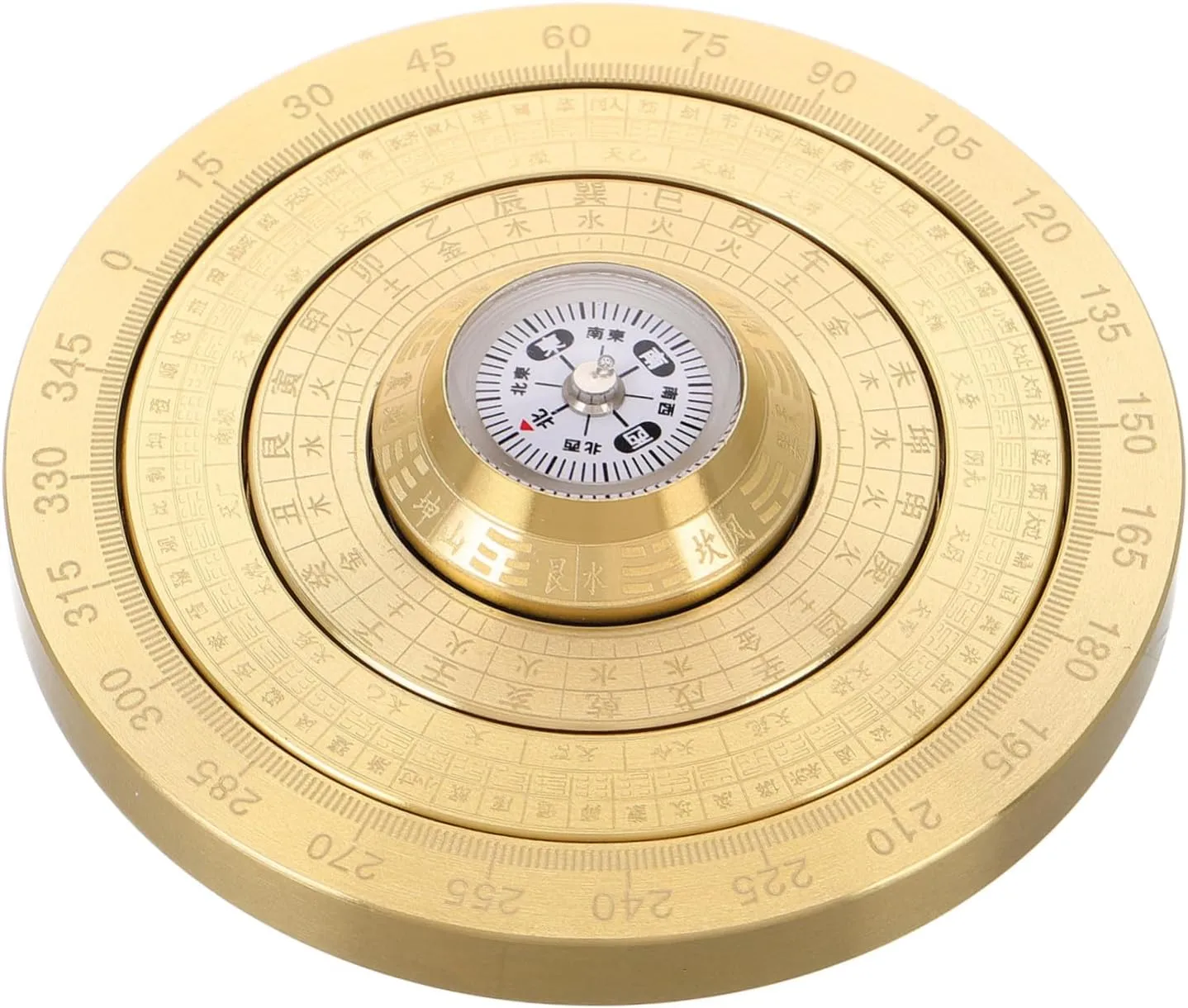 Portable Copper Mini Traditional Bagua Compass Handheld Feng Shui Pan for Home and Outdoor Use Accurate Readings Compact Design Symbol of Prosperity Convenient Pocket