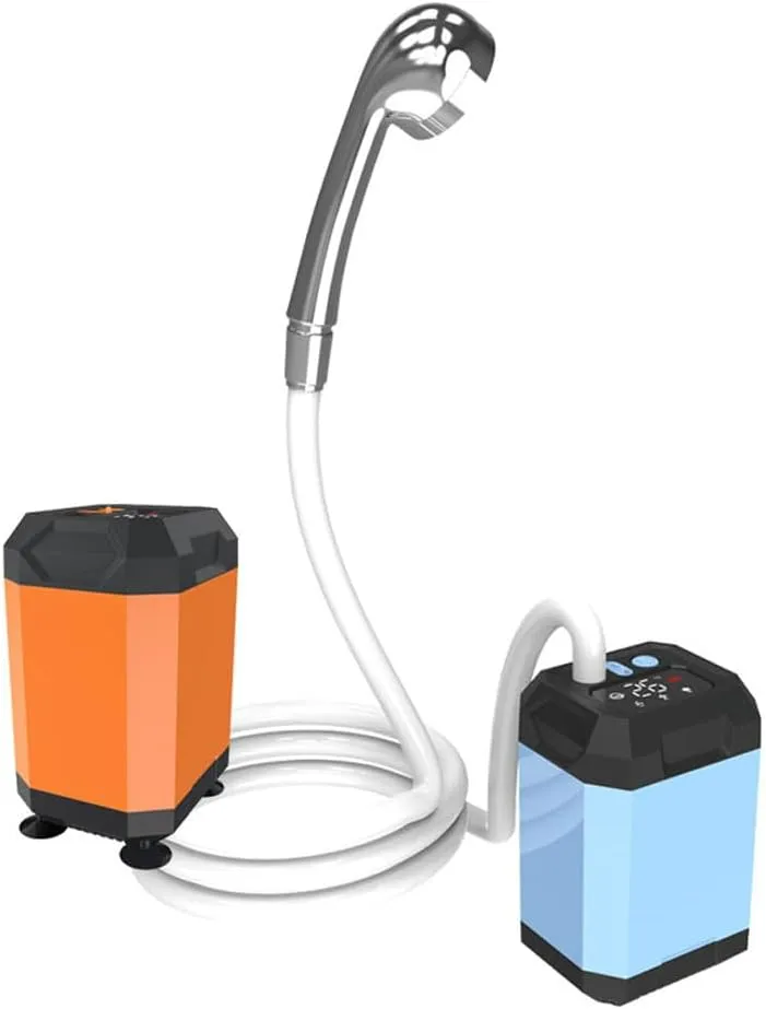 Portable Cordless Camping Shower Outdoor Electric Shower Pump Re able Shower Large acity Hiking Traveling Shower Digital Display Bathe Tool