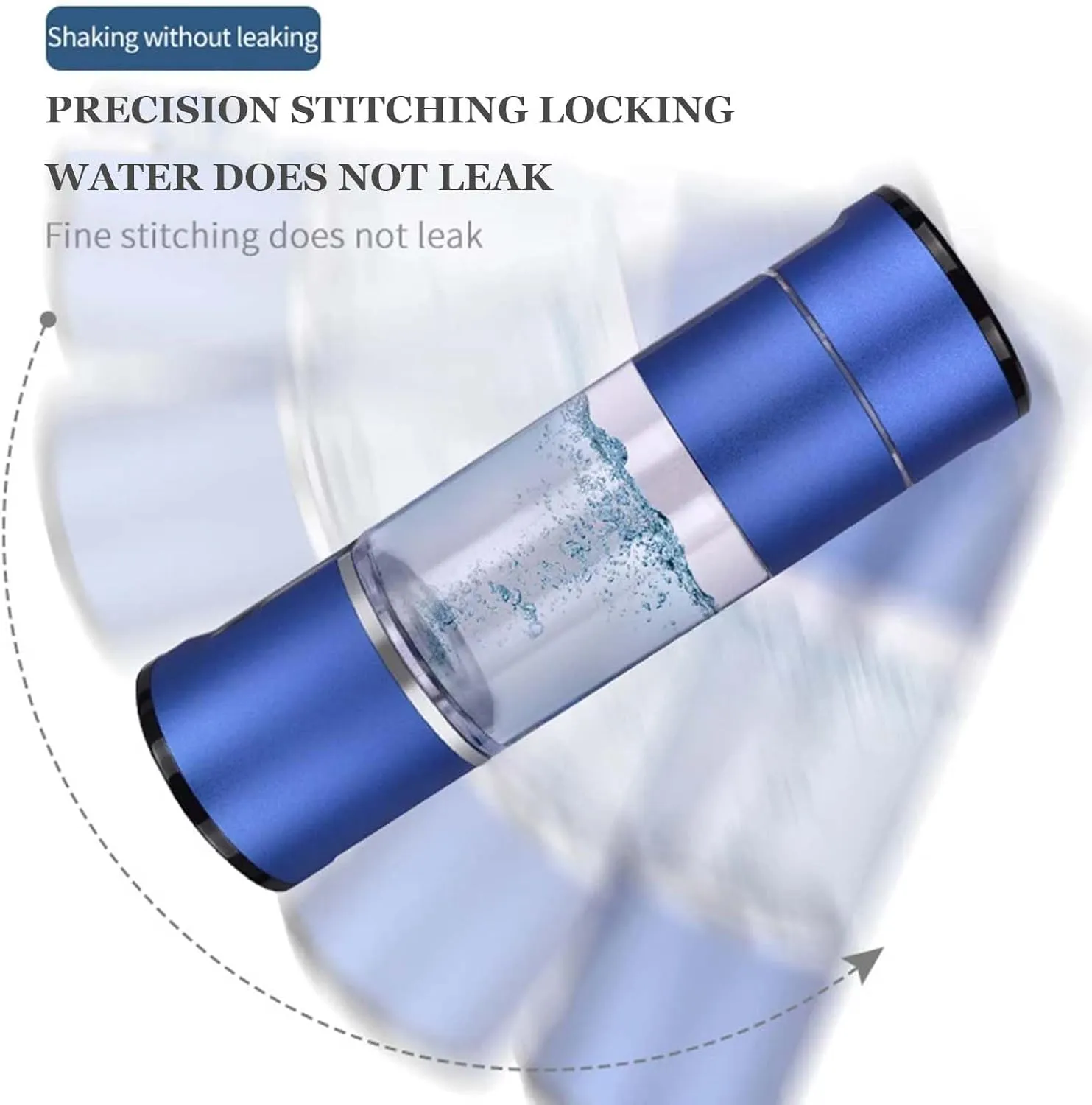 Portable Hydrogen Rich Water Bottle, SPE PEM N117 Water Hydrogen Generator, 5000PPB H2 Electrolysi Lonizer Maker Water Cup, Improve Sleep Quality
