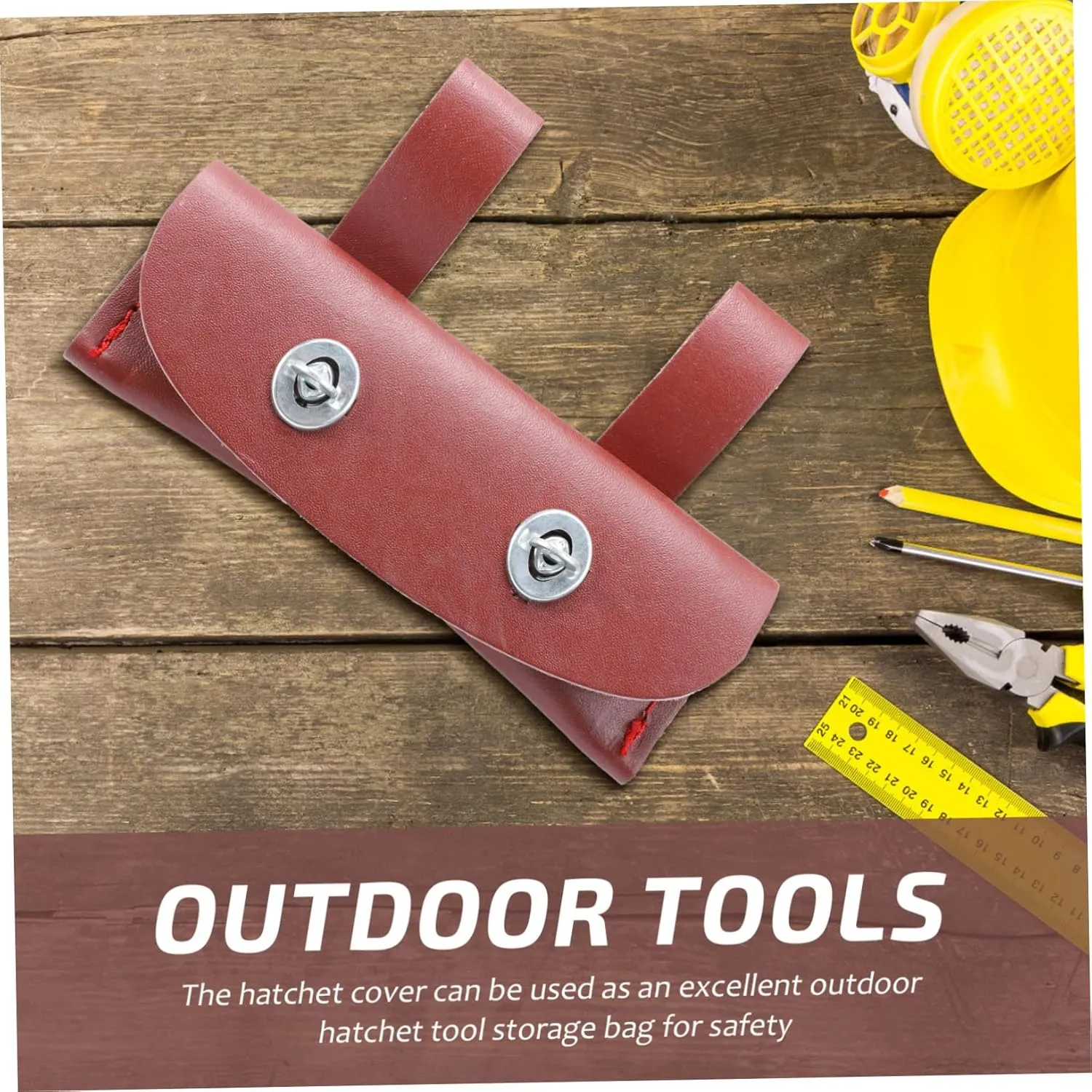 Portable Leather Protective Case for Hatchet Head Durable Outdoor Tool Storage Bag Lightweight Design