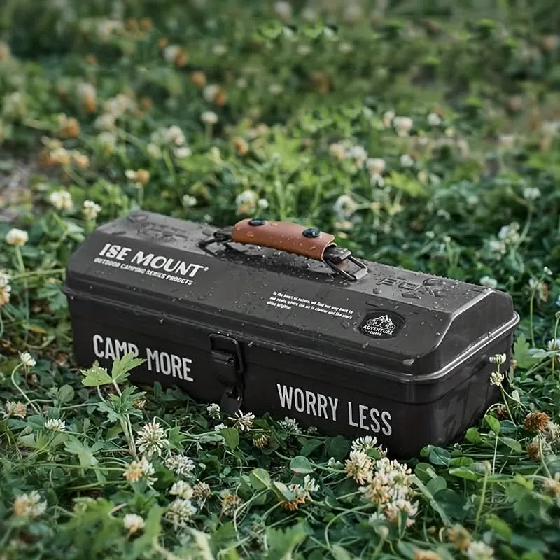 Portable Metal Tool Box with Stickers