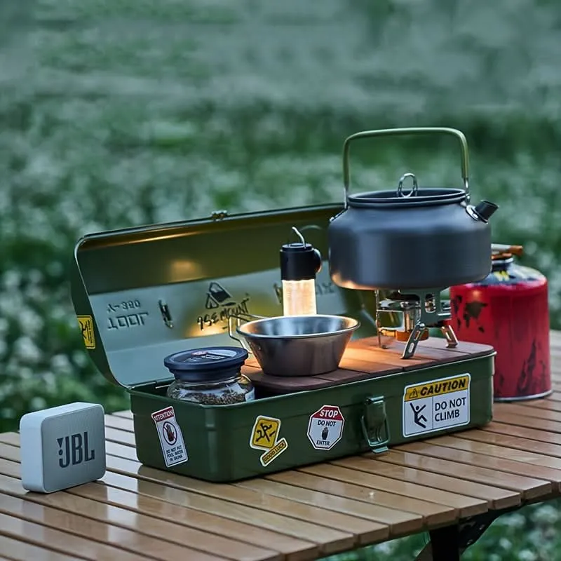 Portable Metal Tool Box with Stickers
