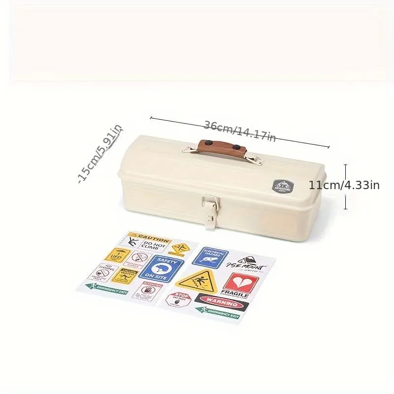 Portable Metal Tool Box with Stickers