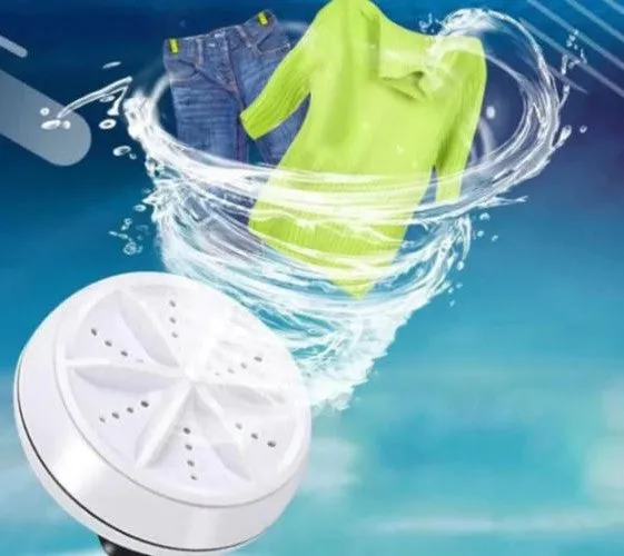 Portable ultrasonic washing machines