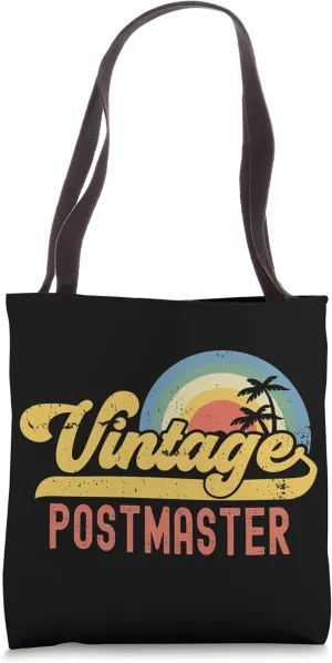 Postmaster Vintage Sunset Profession Retro Job Title Tote Bag