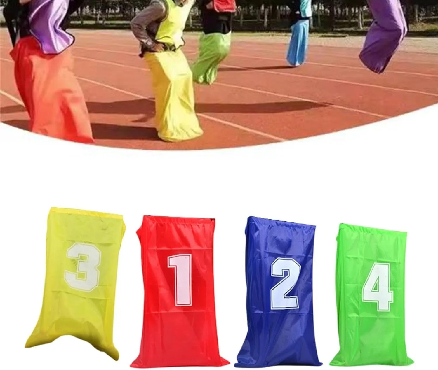 Potato Sack Race Bag,Jumping Bag,Childrens Party Supplies,Multipurpose Legged Relay Race,Kids Activity Jump Sack for Carnival, 4 Pieces