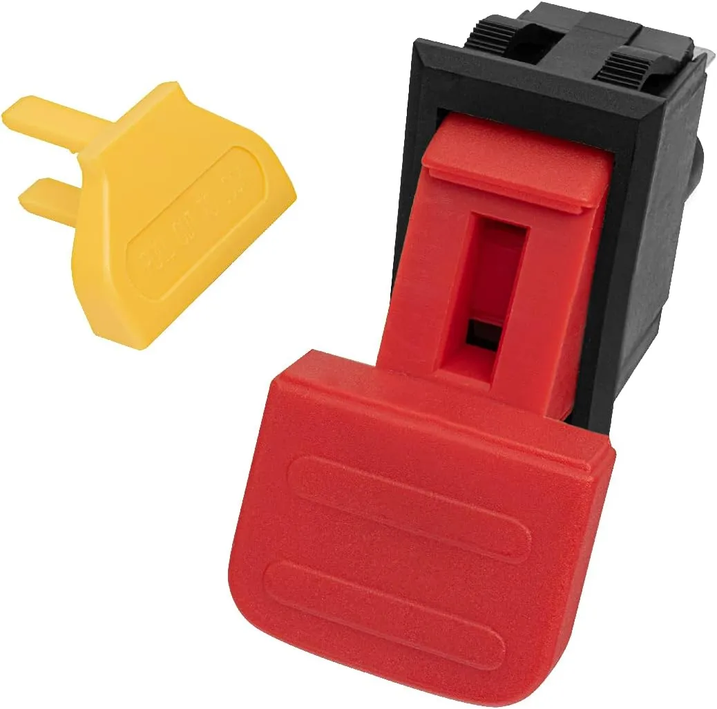 POWERTEC 72103 Safety Paddle Switch and 2pc Deluxe Push Sticks, Dual Voltage 120/ 230V Smart Switch Fits Table Saw, Router Table, Drill Press, Bench Saw, Band Saw, Dust Collectors