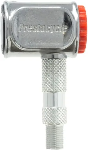 Prestacycle Pro Presta Head – Auto-Lock Bicycle Pump Head for Tubeless & Presta Valves, 90° Steel Design, Zero-Pull Release, Compatible with Prestaflator Pro & Premium Floor Pumps