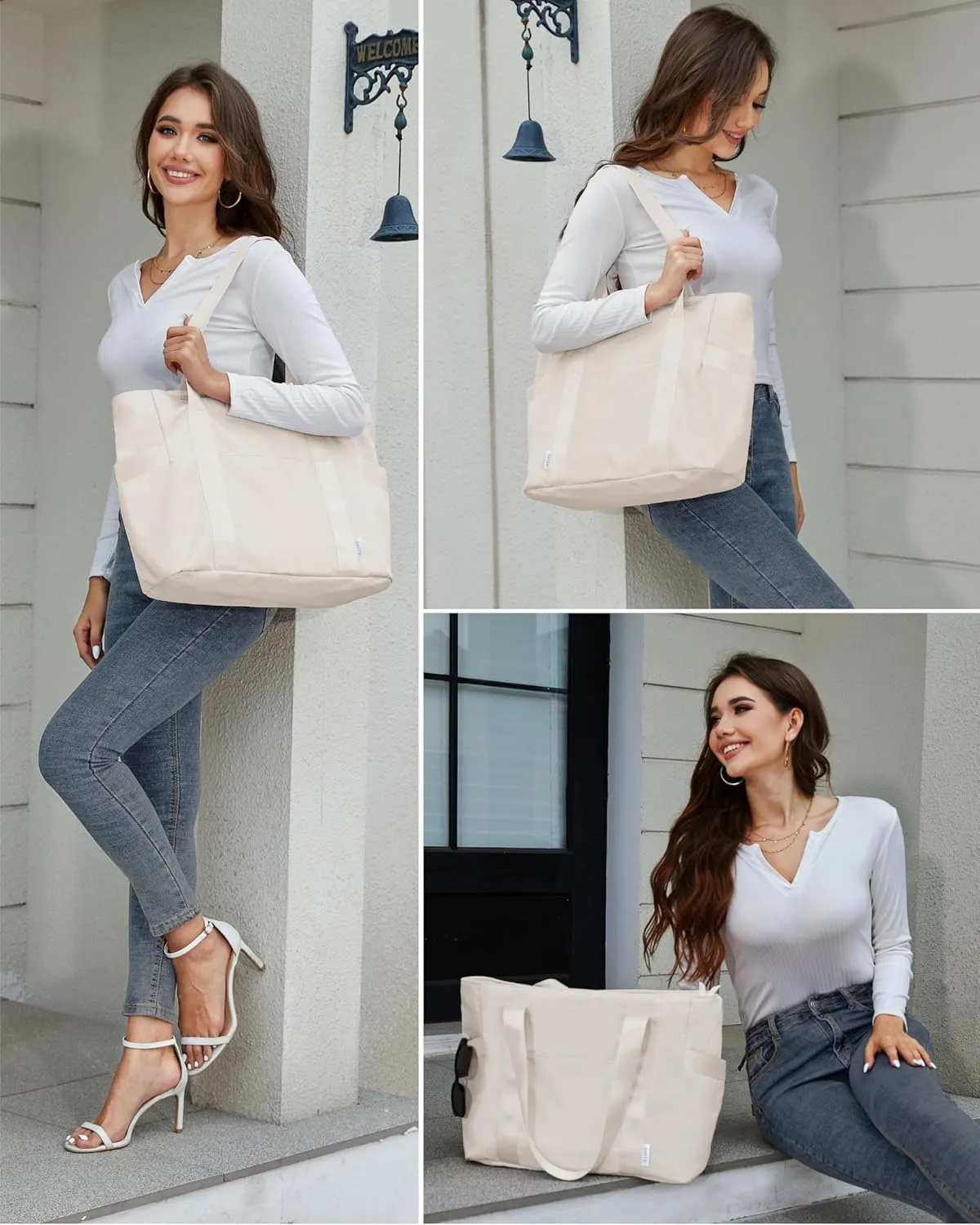Prite Tote Bag for Women Weekender Bag with Laptop Compartment for Work Nurse Travel Gym