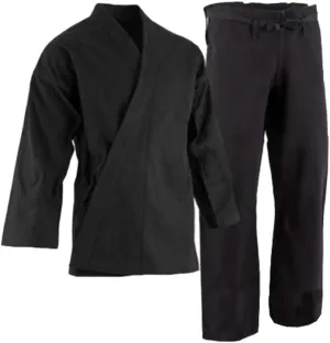 Professional Kimono - Heavyweight Karate Canvas Uniform - 100% Advanced Cotton Karate Gi 12 oz Adult and Kids Black