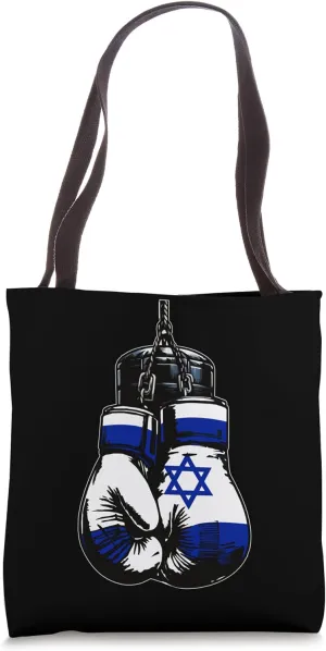 Proud Heritage Israel Flag Boxing Gloves Tote Bag
