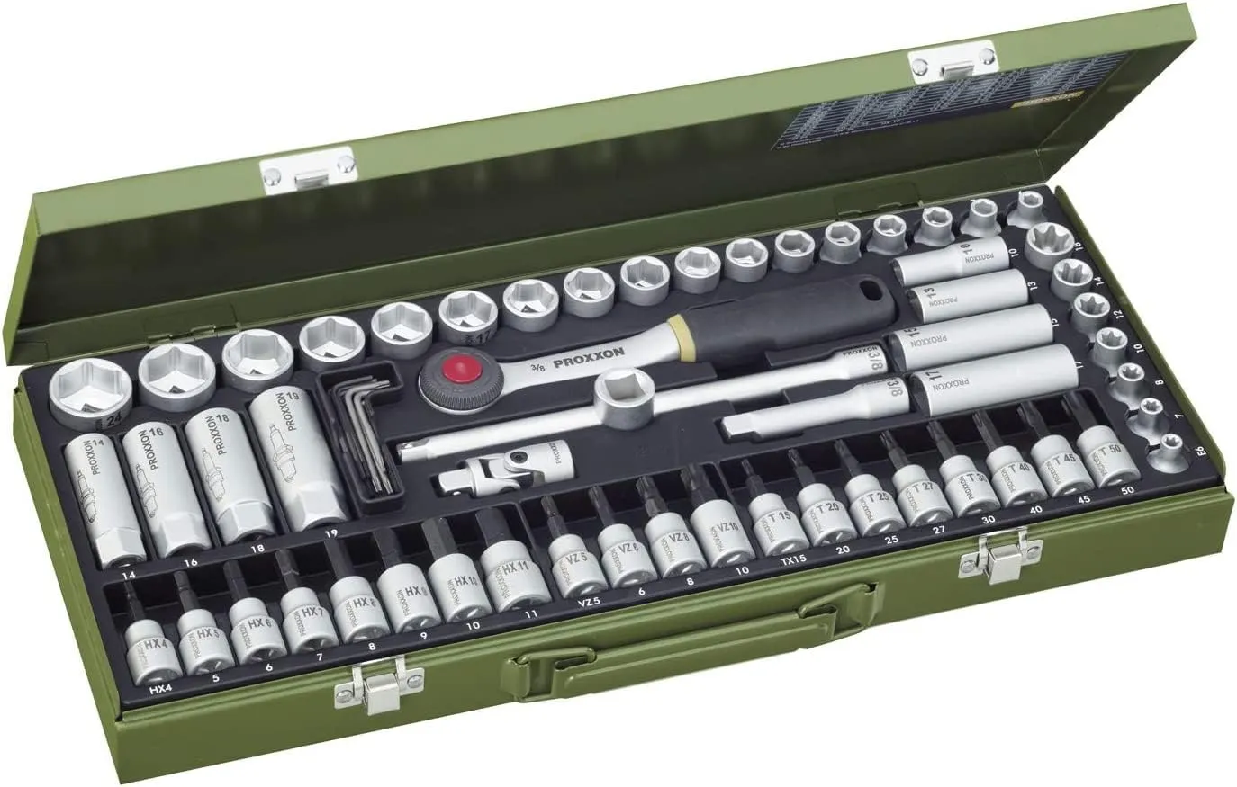 Proxxon Industrial Socket Set Metric 3/8 (10 mm) 65TEILIG 23112