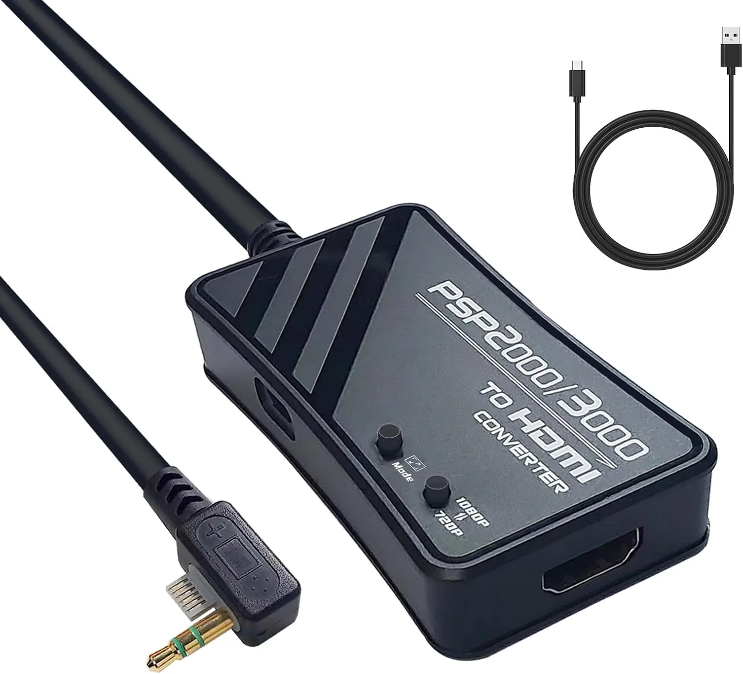 PSP2000/PSP3000 to HDMI Converter, HDMI Cable for PSP2000/PSP3000 Handheld Console.