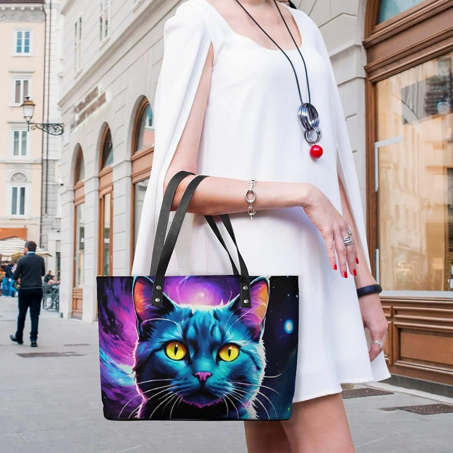 PU Leather Shoulder Bag for Women Casual Tote Handbag Large Shoulder Bag Work Fashion Women Purse Shopping Bag