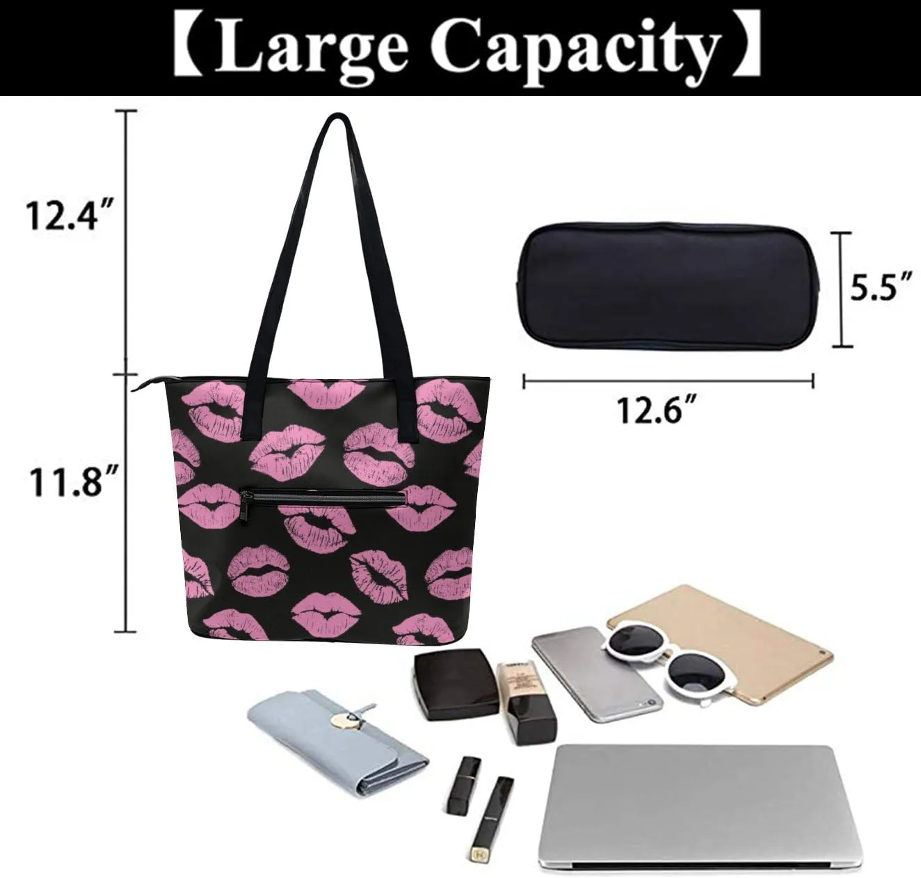 PU Leather Shoulder Bag for Women Casual Tote Handbag Large Shoulder Bag Work Fashion Women Purse Shopping Bag