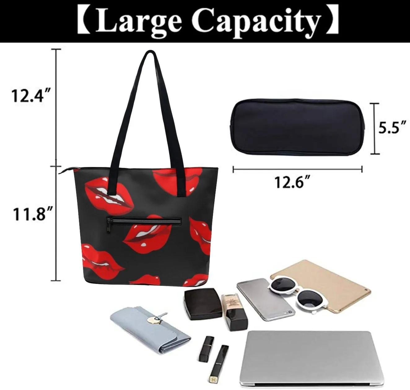 PU Leather Shoulder Bag for Women Casual Tote Handbag Large Shoulder Bag Work Fashion Women Purse Shopping Bag