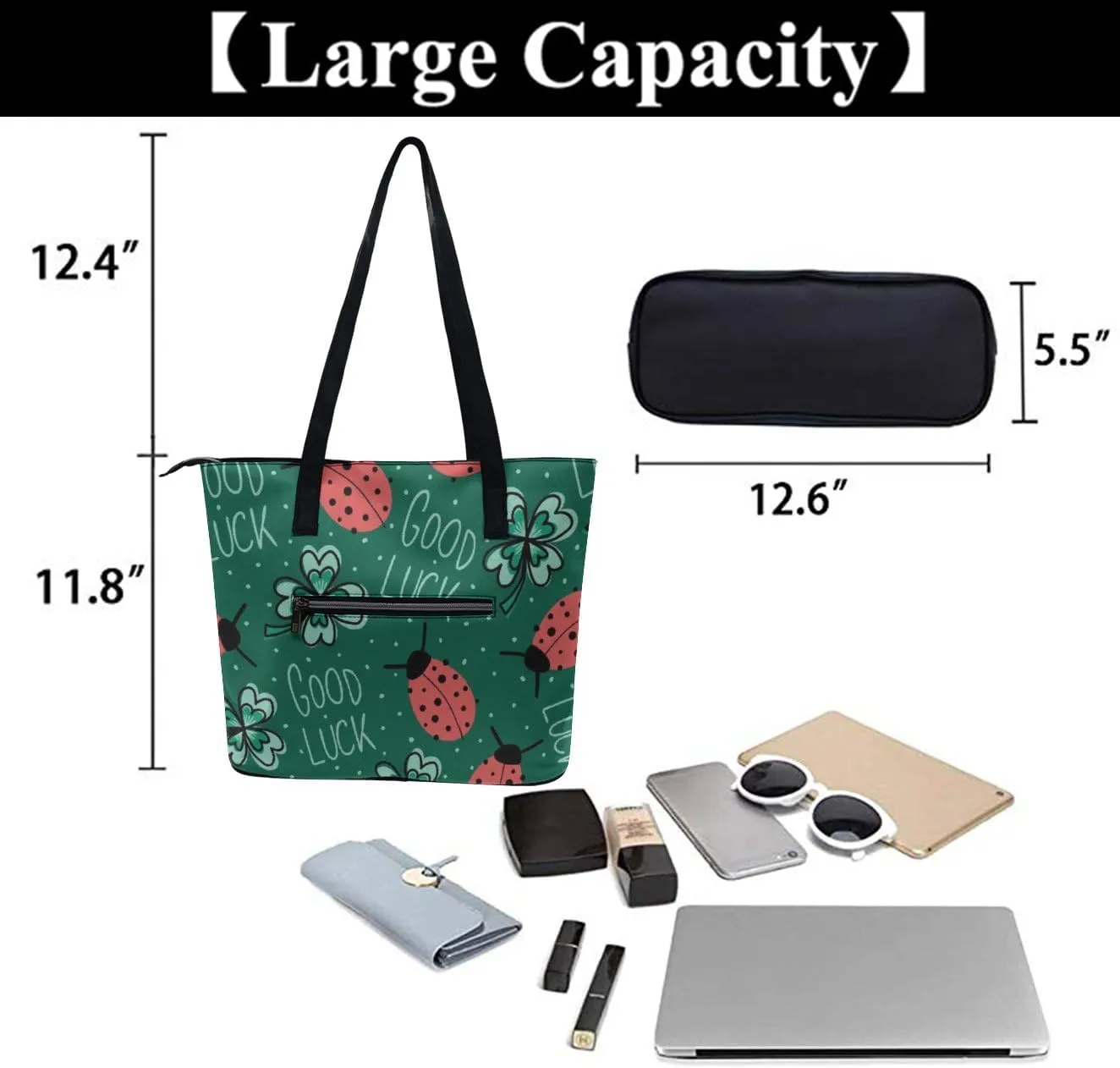 PU Leather Shoulder Bag for Women, Tote Bag Shoulder Bag Large Bag Handbag Summer Travel Bag Clutch Bag for Picnic