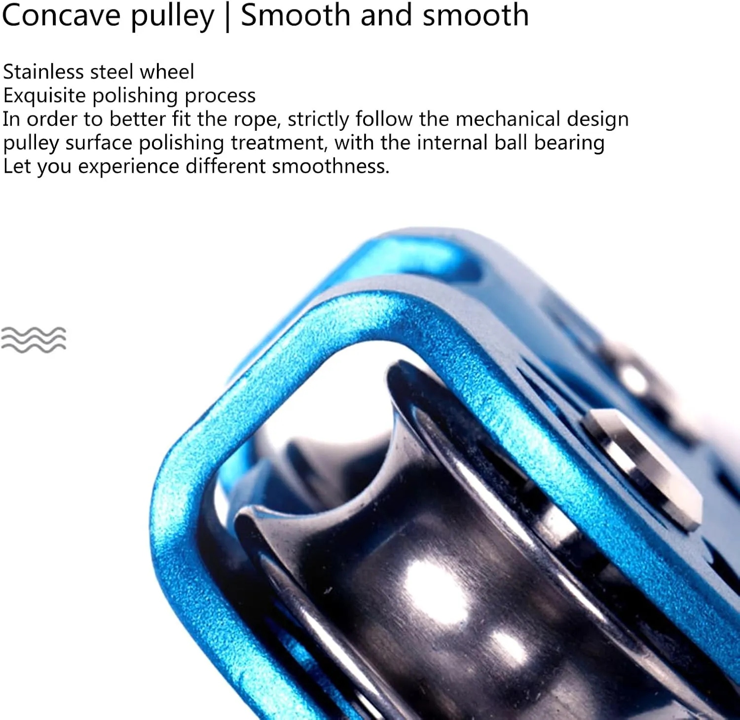 Pulley Climbing Pulley Trolley Professional Mountaineering Equipment Caving Tool Climbing Pulley for Outdoor Rock Climbing Use, 10.6x7.9cm