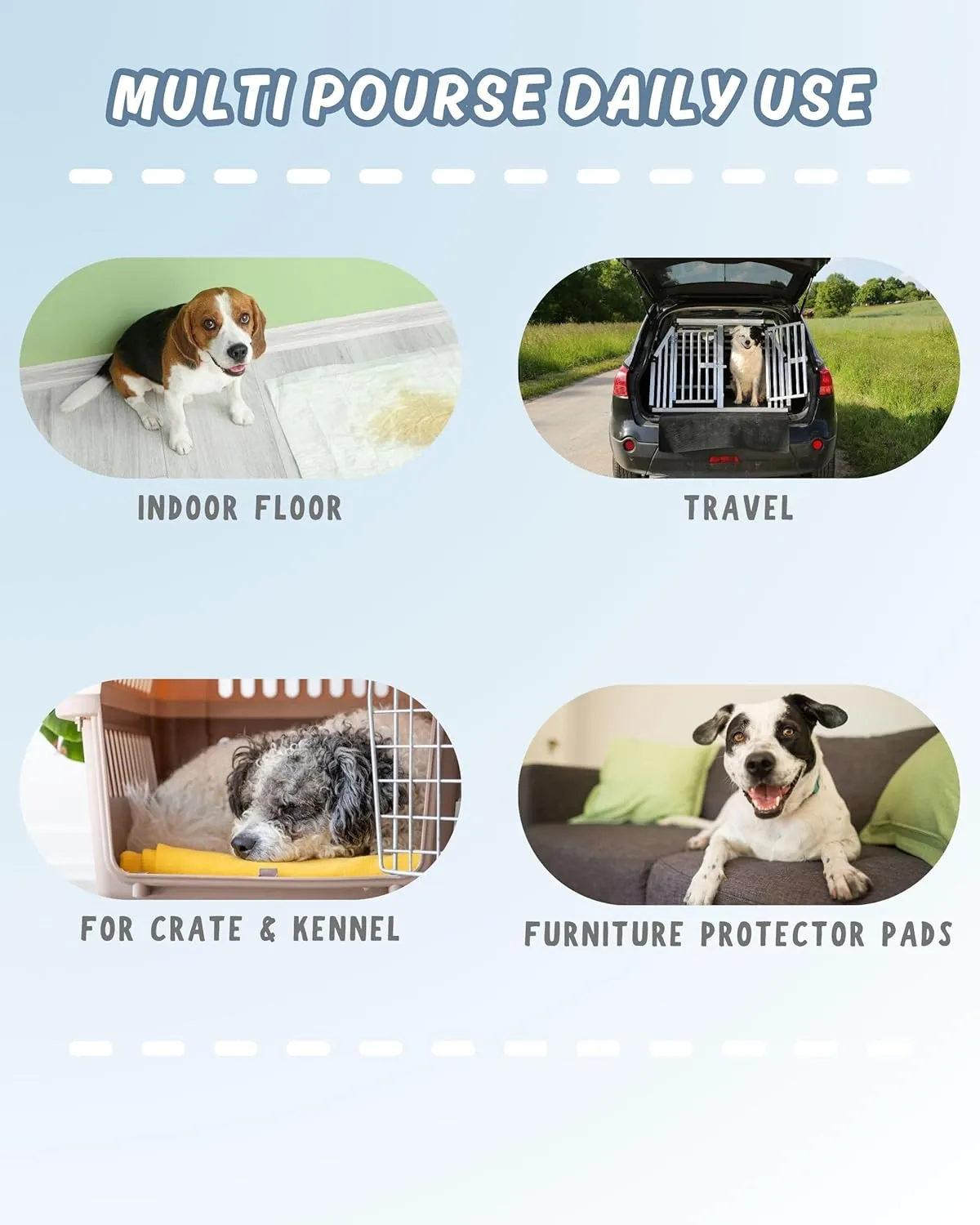 Puppy Pads - Disposable Dog Training Pee Pads 23.6' x 35.4' - 25 Count Size L Underpads for Dogs - Ultra Absorbent, Breathable, Leak Proof - Floor Protection, Odor Eliminating