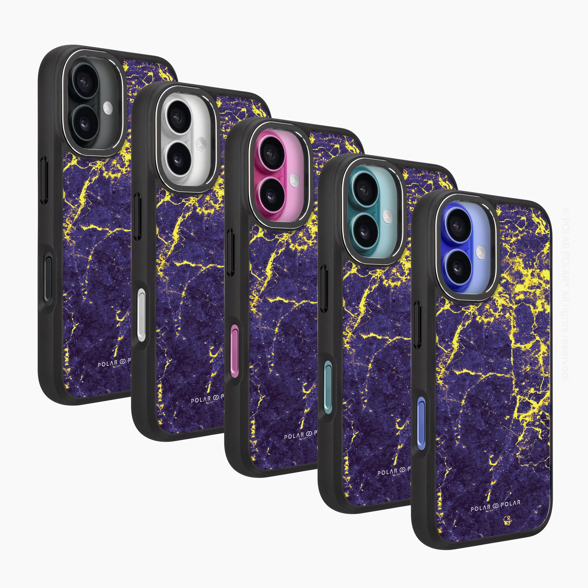 Purple Night - iPhone 16 Frosted Black Bumper MagSafe Case