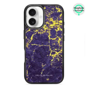 Purple Night - iPhone 16 Frosted Black Bumper MagSafe Case