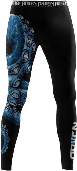Raven Fightwear Men's Kraken Octopus BJJ Spats Tights MMA