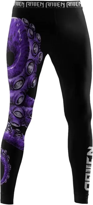 Raven Fightwear Men's Kraken Octopus BJJ Spats Tights MMA