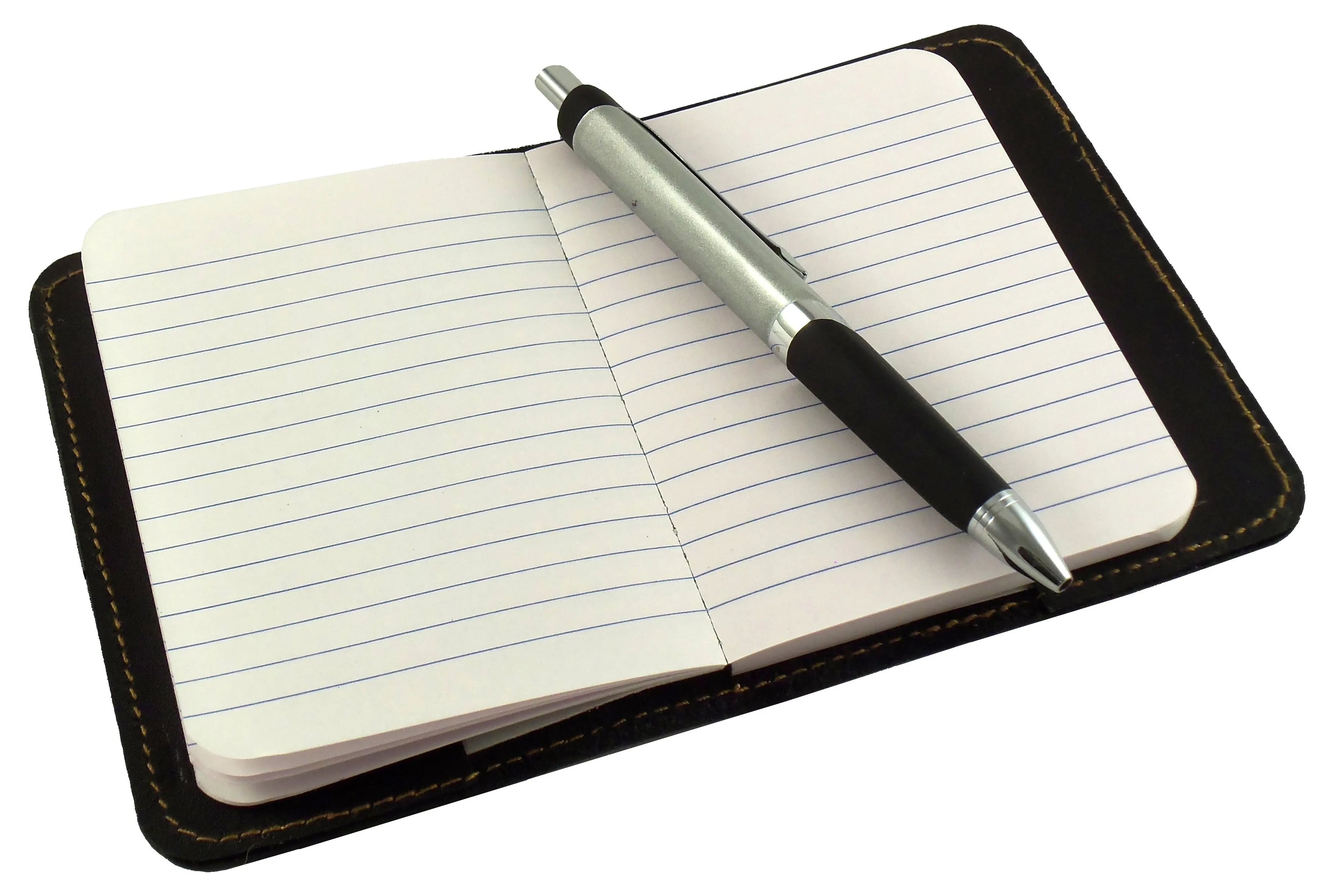 Refillable Leather Pocket Notebook - Mini Composition Cover - Fits Standard 4.5 x 3.25" Mini Composition Book