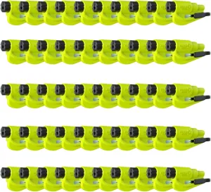 resqme Pack of 50 The Original Emergency Keychain Car Escape Tool, 2-in-1 Seatbelt Cutter and Window Breaker, Made in USA, Yellow - Compact Emergency Hammer