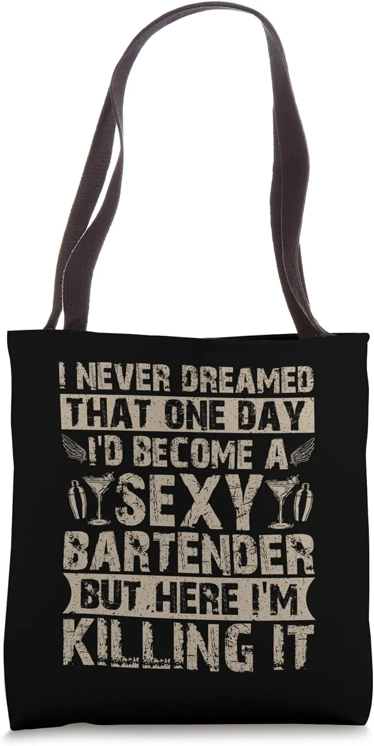 Retro Bartending Saying - Mixologist Sexy Women Bartender Tote Bag
