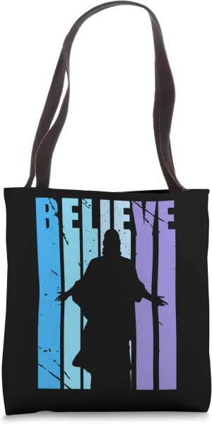 Retro Easter Jesus Faith Worship Worshipper Church Cool Tote Bag