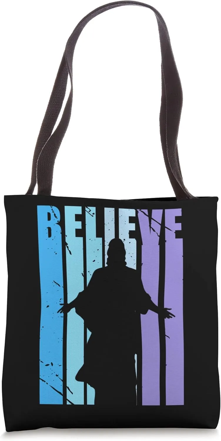 Retro Easter Jesus Faith Worship Worshipper Church Cool Tote Bag
