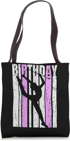 Retro Girls Rhythmic Gymnastics Birthday Motivational Cool Tote Bag