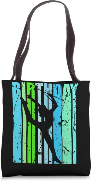 Retro Girls Rhythmic Gymnastics Birthday Motivational Cute Tote Bag