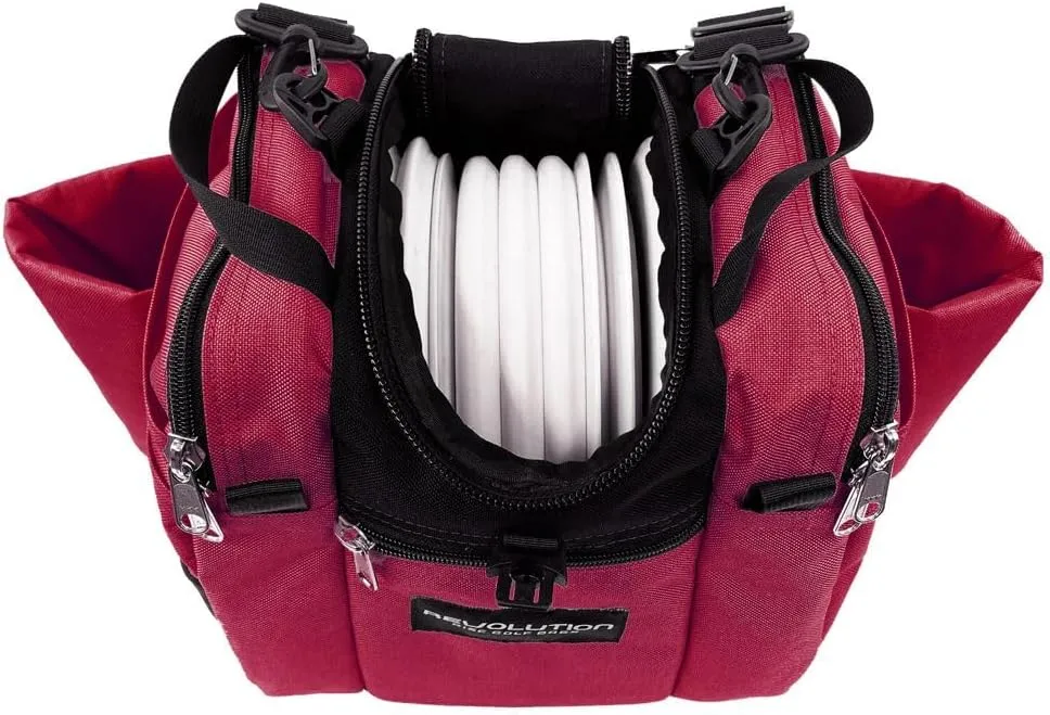 Revolution Mini Deluxe V3 Disc Golf Bag - Crimson