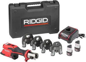 RIDGID 78148 RP 251 Compact Press Tool Battery Kit with ProPress Jaws (1/2" to 1-1/4"), In-Line Pressing Tool for Copper, Stainless Steel, PEX, and Carbon Steel