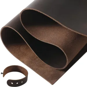RingSun Genuine Leather Sheets for Leather Craft (2mm), Full Grain Leather for Tooling Craft Sewing(12''X12'', Black Coffee)