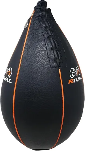 RIVAL Boxing RSPD5 Teardrop Speed Bag - 9" x 5" Size, Welted, Double-Stitched Seams, and Reinforced Loop with Heavy-Duty Rivets
