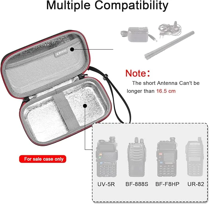 RLSOCO Hard Case for BAOFENG BF-F8HP/UV-5R/BF-888S/UV-82 Dual Band Handheld Two-Way Radio (Case Only)