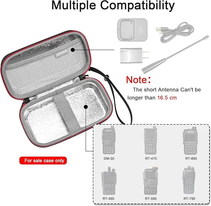 RLSOCO Hard Case for Radioddity GM-30 & Radtel RT-890/RT-490/RT-590/RT-690/RT-470 Handheld Amateur Radios (Case Only)