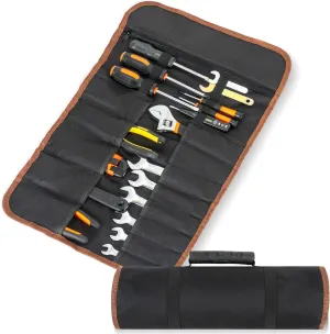 Roll-Up Motorcycle Tool Bag - Multi-Pocket Organizer Pouch NOT Included | Small Tool Storage Bag Wrench Roll Tool Kit, Motorbike Accessory Gear for Harley Dirt Bike UTV Outdoor Riders