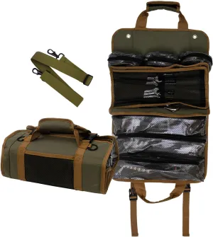 Roll-Up Tool Bag with 3 Little Detachable Zipper Pouches, Compact and Portable Large Capacity Tool Storage, Versatile Tool Organizer for Mechanics, Electricians, and DIY Enthusiasts