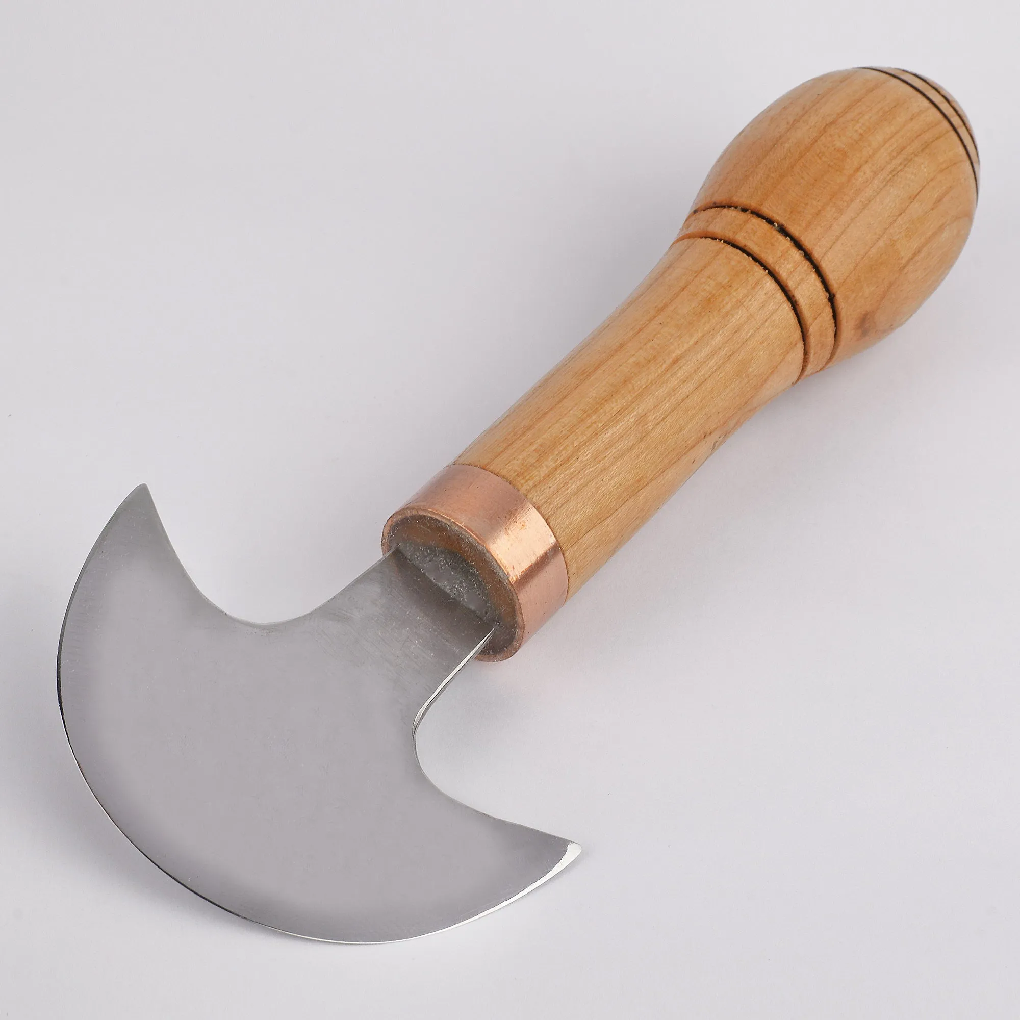 Round Leather Knife. Doubled Edged, Rounded Knife for Leather Crafts - by Stamesky.