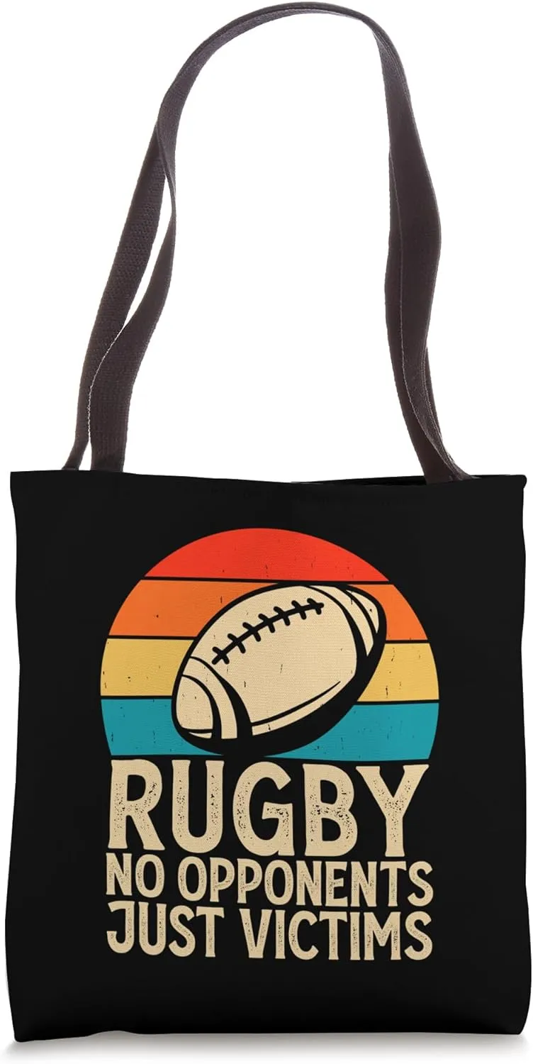 Rugby No Opponents Just Victims - Funny Rugby Player Team Tote Bag