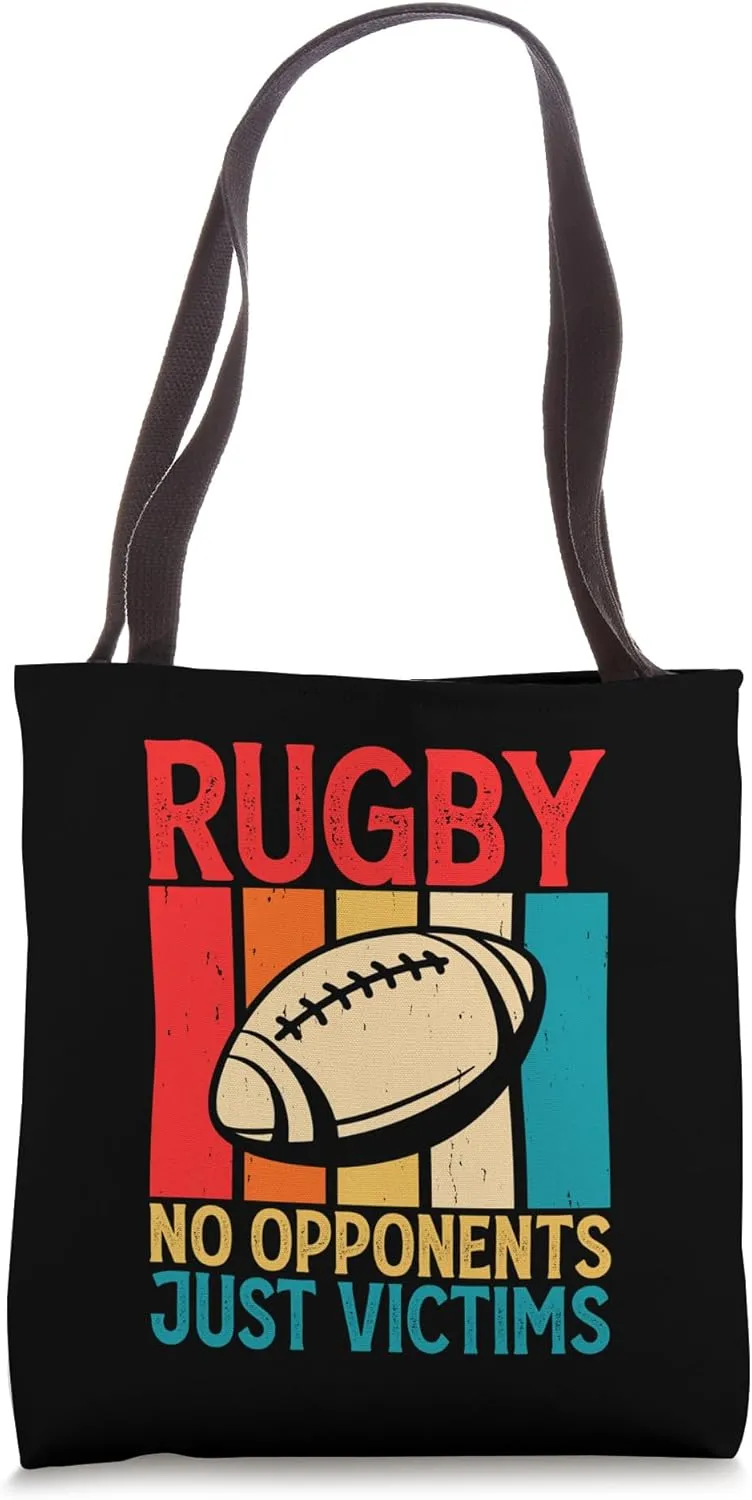 Rugby No Opponents Just Victims - Funny Rugby Player Team Tote Bag