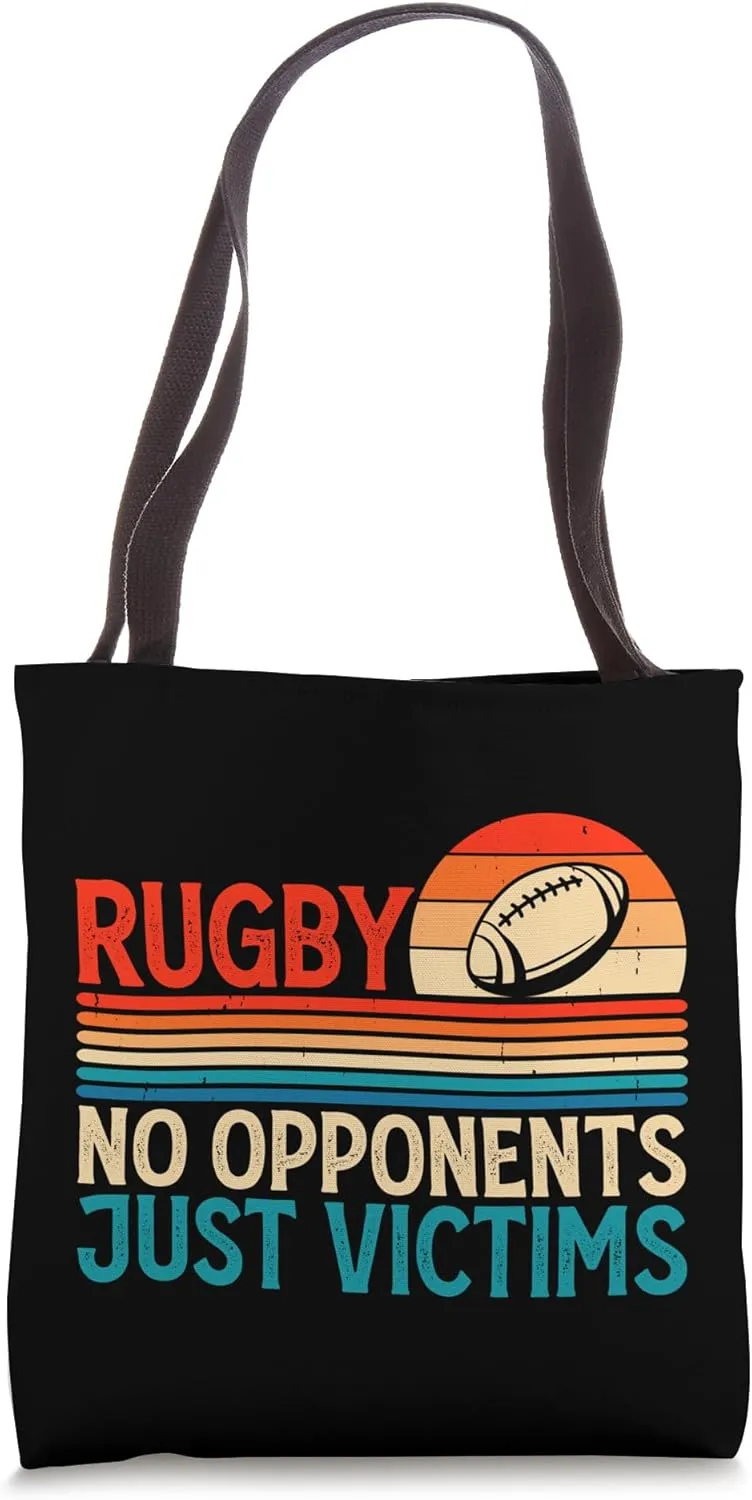 Rugby No Opponents Just Victims - Funny Rugby Player Team Tote Bag