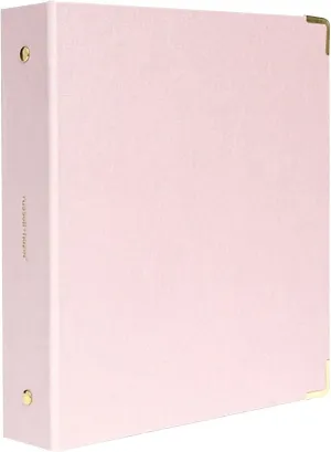 russell hazel Bookcloth Mini 3-Ring Binder, Peony, 8” by 9”