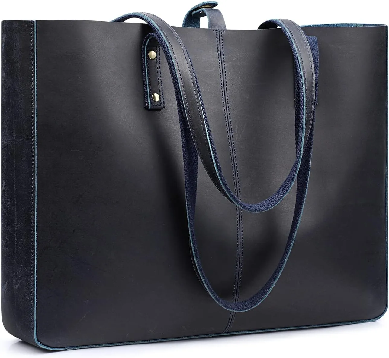 S-ZONE Genuine Leather Shoulder Tote Bag for Women Large Handbag Work Purse