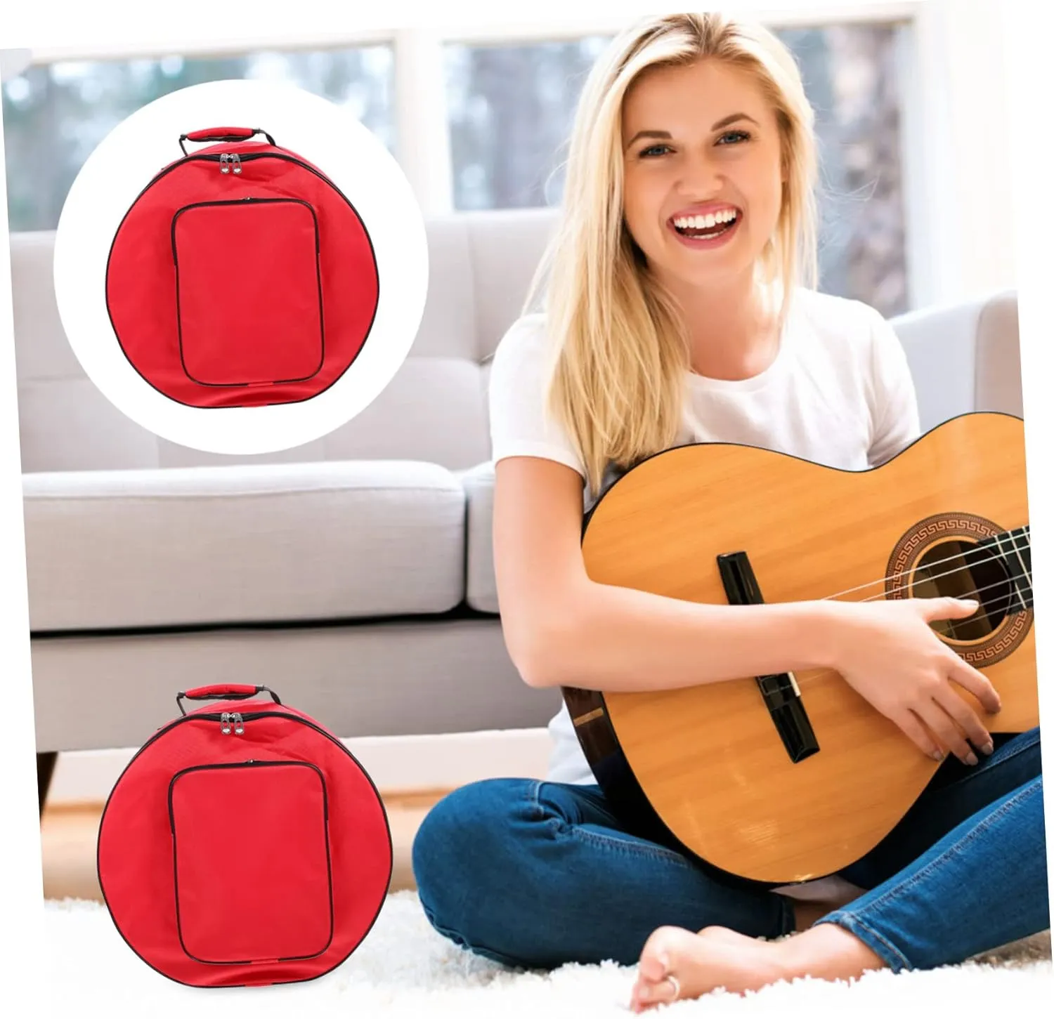 SAFIGLE Convenient Snare Drum Bag 13/14 Oxford Cloth Storage Bag Drum Hard Cases