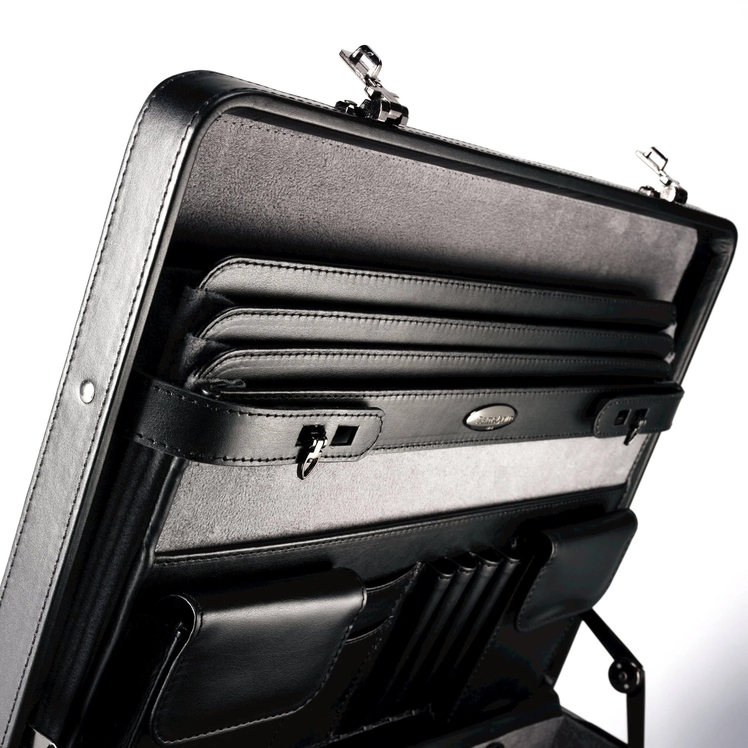 Samsonite Bonded Leather Attache 15.6 Black One Size U2
